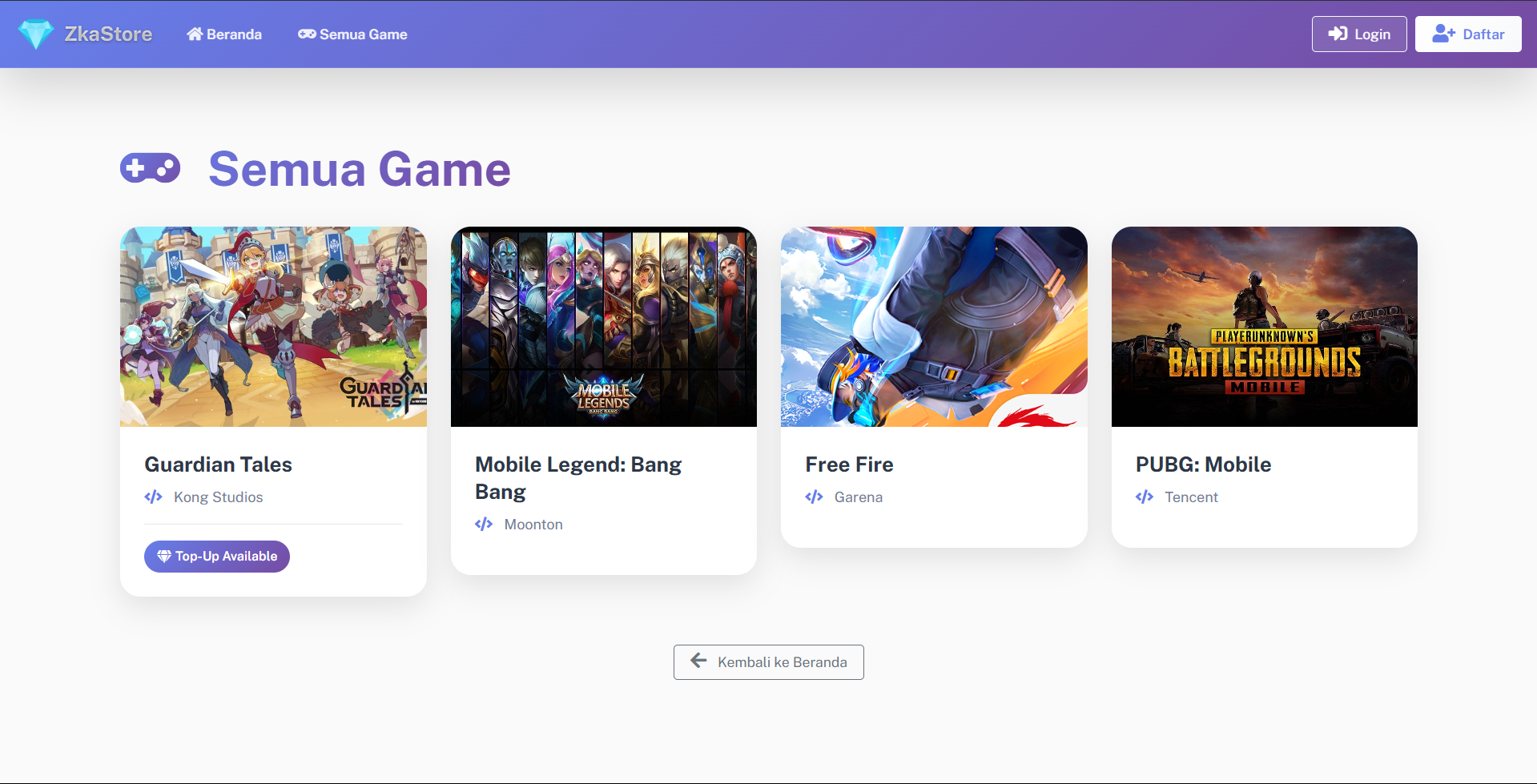 Toko Top Up Voucher Game Online Website - Website toko top up diamond atau voucher game